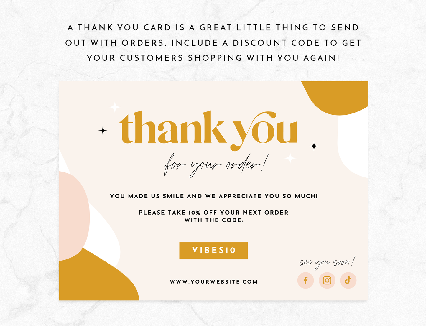 Boho Thank You Card Template