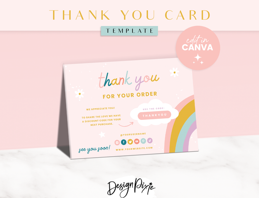 Shine Sista Thank You Card Template