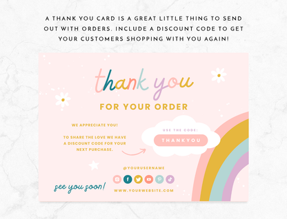 Shine Sista Thank You Card Template