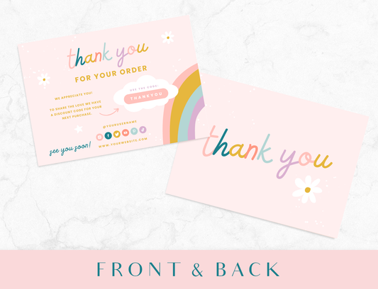 Shine Sista Thank You Card Template