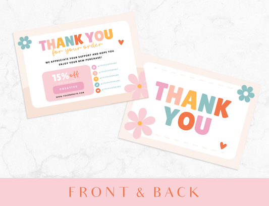 So Stitch Thank You Card Template